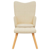 Poltrona Relax con Poggiapiedi Crema in Tessutocod mxl 126679