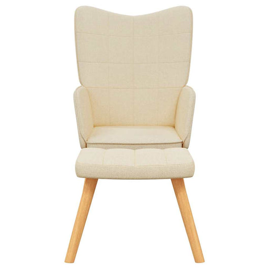 Poltrona Relax con Poggiapiedi Crema in Tessutocod mxl 126679