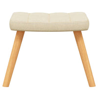 Poltrona Relax con Poggiapiedi Crema in Tessuto 327932