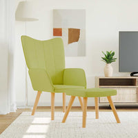 Poltrona Relax con Poggiapiedi Verde in Tessuto 327935