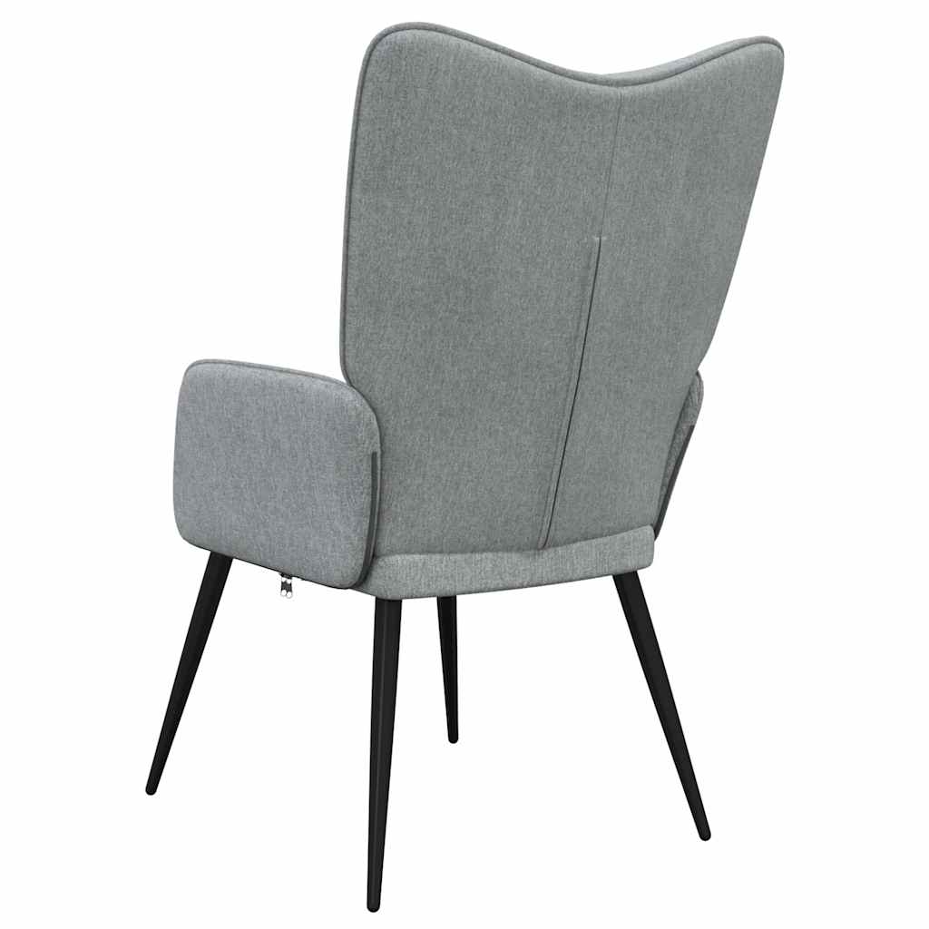 Sedia Relax Grigio Chiaro in Tessuto 327941