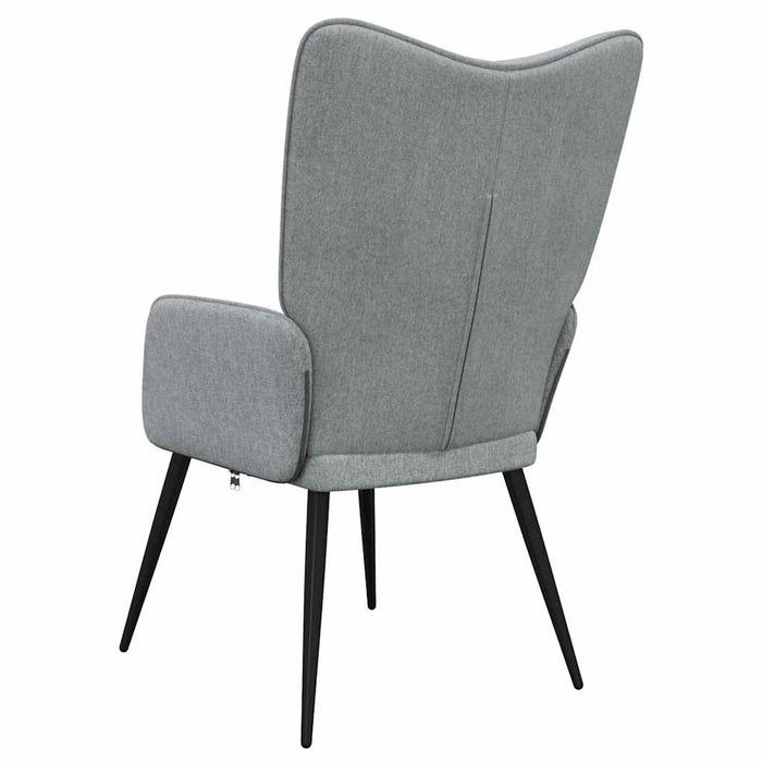 Sedia Relax Grigio Chiaro in Tessuto 327941