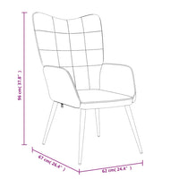 Sedia Relax Grigio Scuro in Tessuto 327942