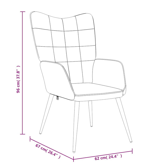 Sedia Relax Grigio Scuro in Tessuto 327942