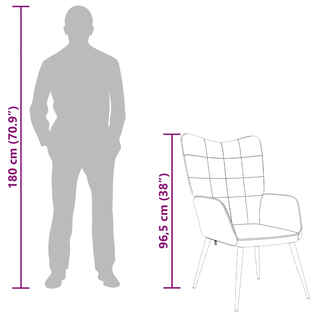 Sedia Relax Grigio Scuro in Tessuto 327942