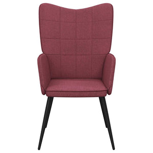 vidaXL Sedia Relax Rosso Vino in Tessuto