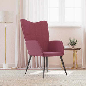 vidaXL Sedia Relax Rosso Vino in Tessuto