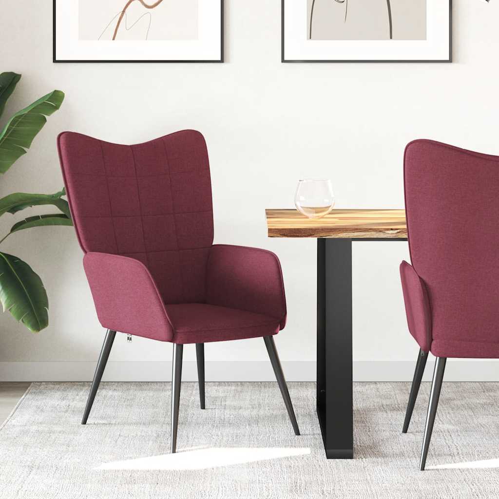 Sedia Relax Rosso Vino in Tessuto 327949