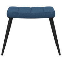 Sedia Relax con Sgabello Blu in Tessuto 327956