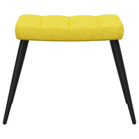 Sedia Relax con Sgabello Giallo Senape in Tessuto 327959
