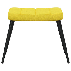 Sedia Relax con Sgabello Giallo Senape in Tessuto 327959