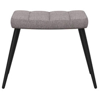 Sedia Relax con Sgabello Tortora in Tessuto 327961