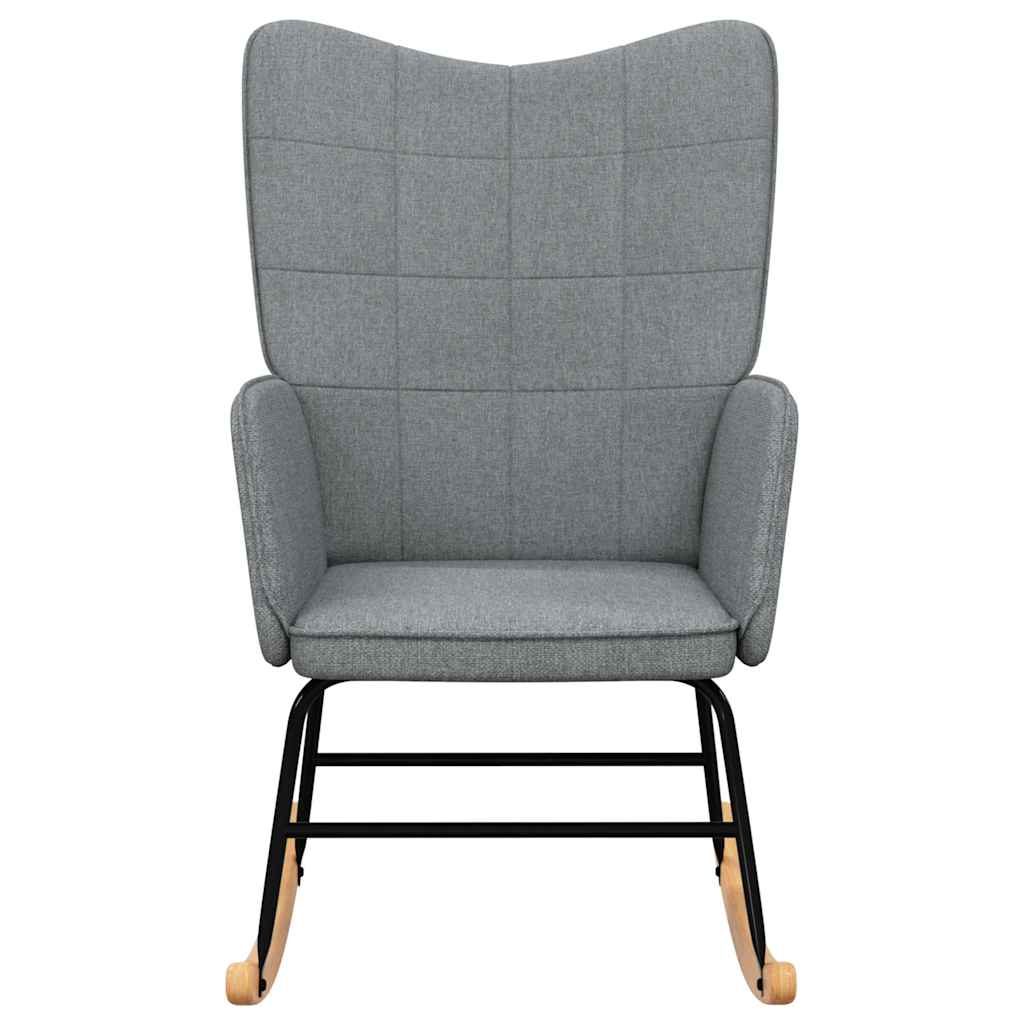 Sedia a Dondolo Grigio Chiaro in Tessuto cod mxl 52900