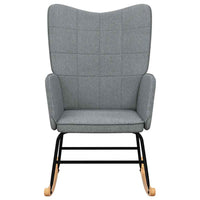 Sedia a Dondolo Grigio Chiaro in Tessuto cod mxl 52900