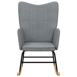 Sedia a Dondolo Grigio Chiaro in Tessuto cod mxl 52900