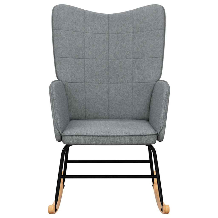 Sedia a Dondolo Grigio Chiaro in Tessuto cod mxl 52900