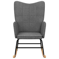 Sedia a Dondolo Grigio Scuro in Tessuto 328008