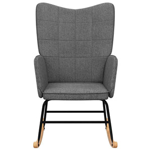 Sedia a Dondolo Grigio Scuro in Tessuto 328008