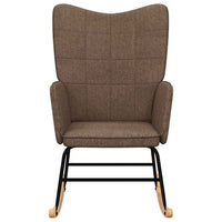 Sedia a Dondolo Marrone in Tessuto 328010