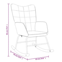 Sedia a Dondolo Marrone in Tessuto 328010