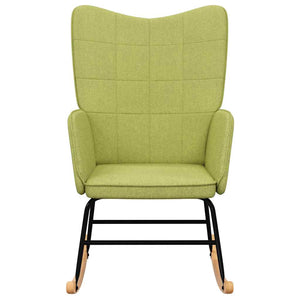 Sedia a Dondolo Verde in Tessuto 328012