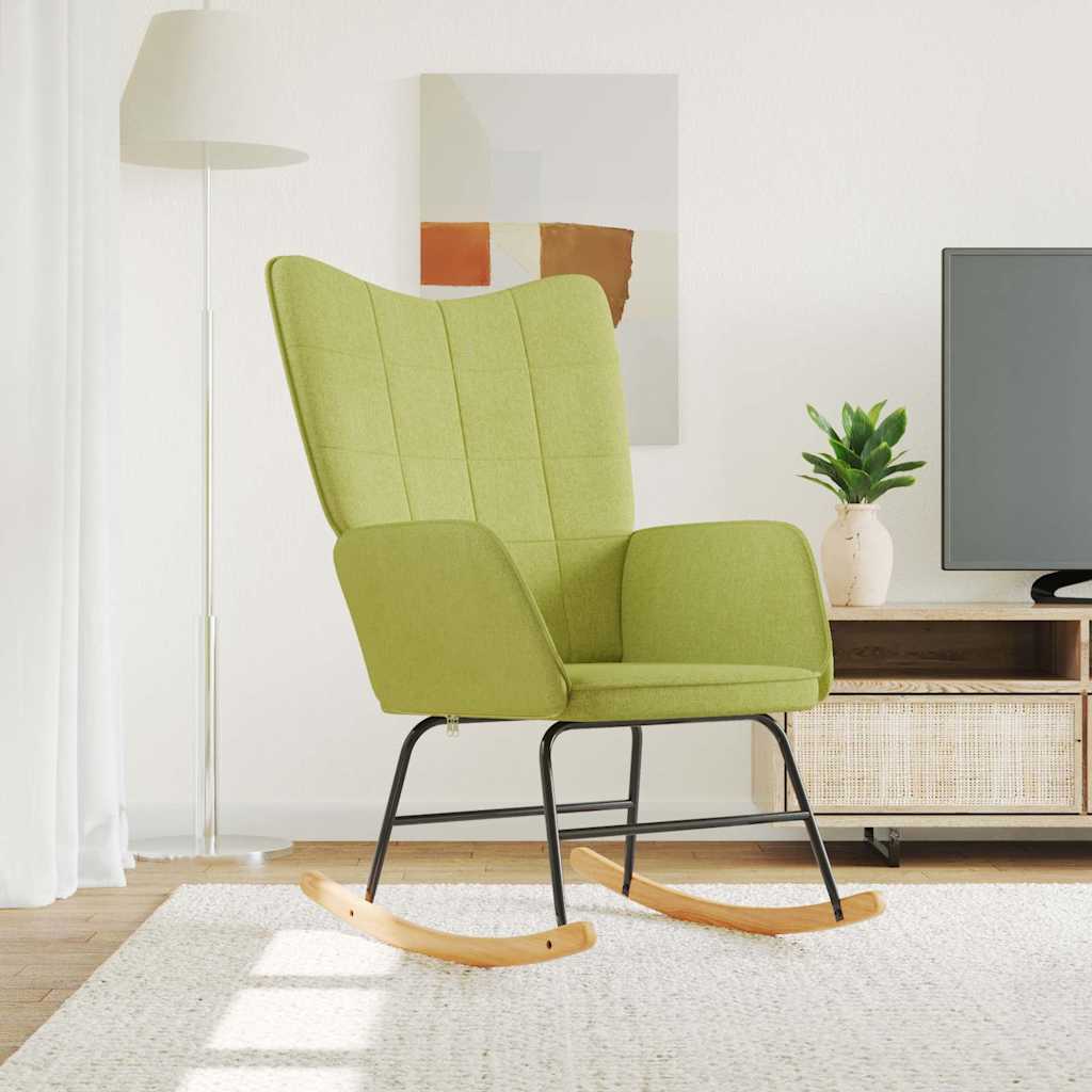 Sedia a Dondolo Verde in Tessuto 328012