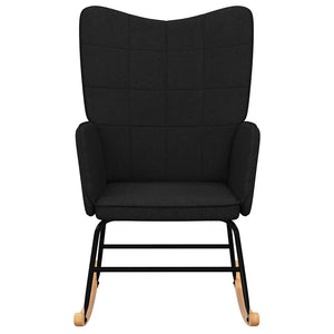Sedia a Dondolo Nera in Tessuto 328013