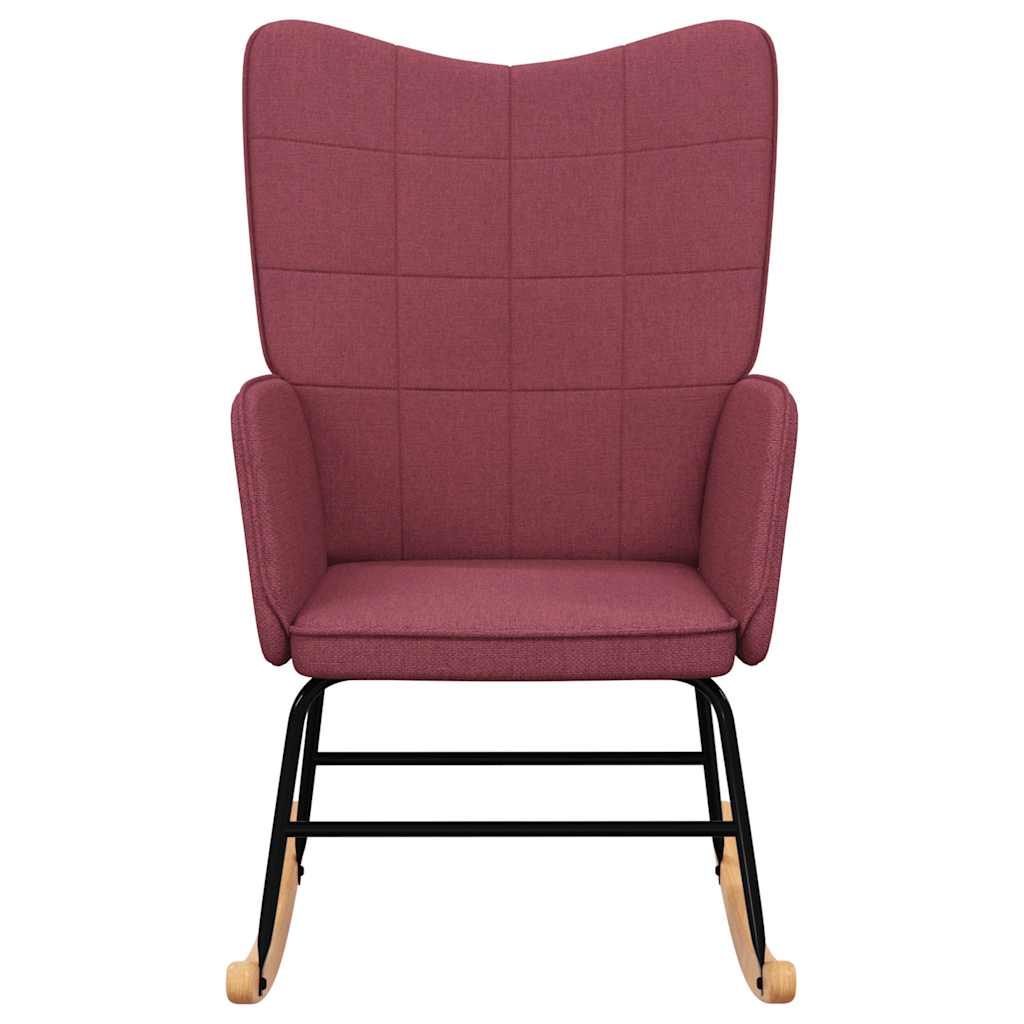 Sedia a Dondolo Rosso Vino in Tessuto 328015