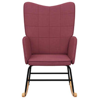 Sedia a Dondolo Rosso Vino in Tessuto 328015