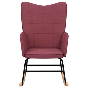 Sedia a Dondolo Rosso Vino in Tessuto 328015