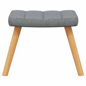 Poltrona a Dondolo con Poggiapiedi Grigio Chiaro in Tessuto 328018