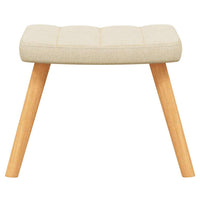 Poltrona a Dondolo con Poggiapiedi Crema in Tessuto 328020