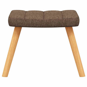 vidaXL Poltrona a Dondolo con Poggiapiedi Marrone in Tessuto