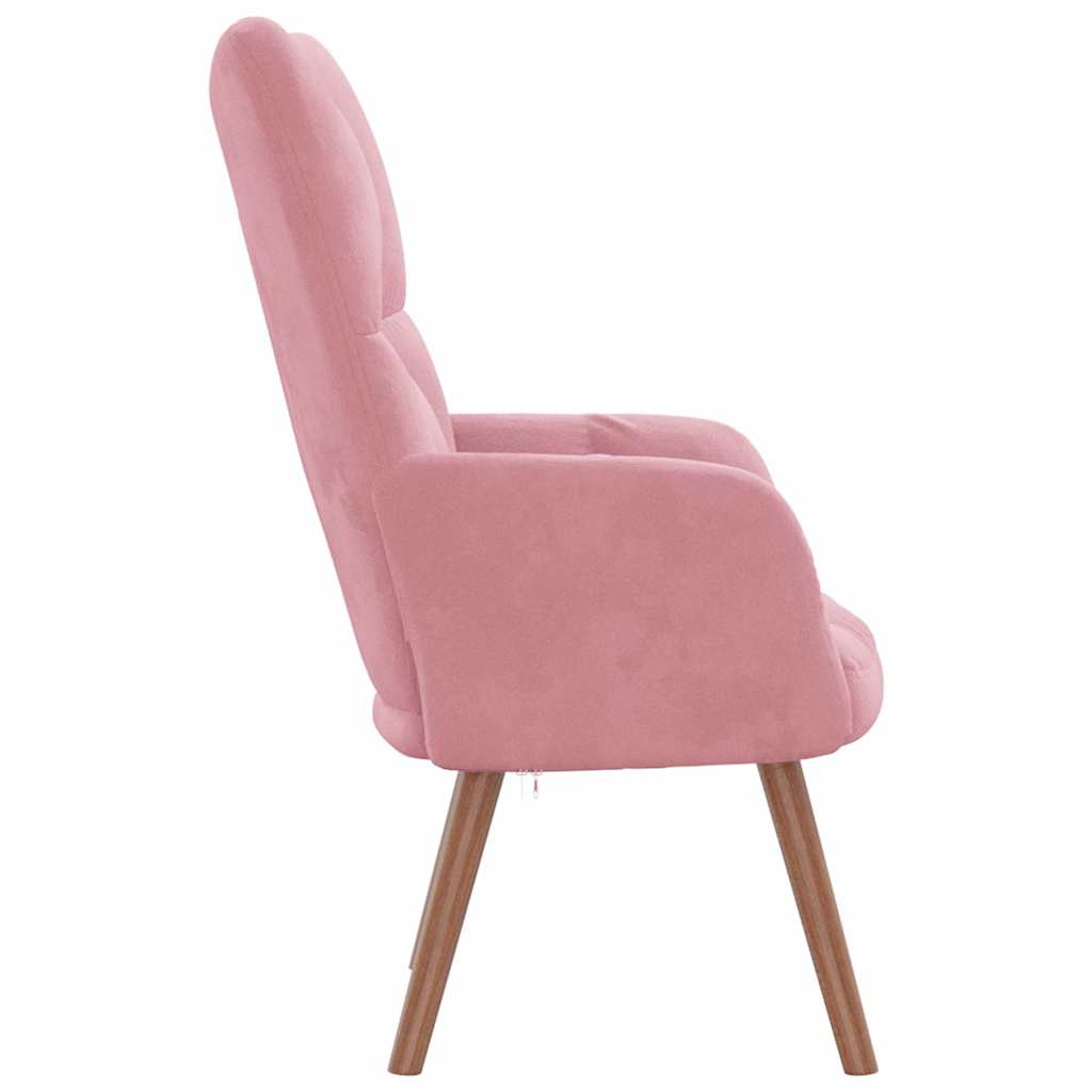 Sedia Relax Rosa in Velluto 328055