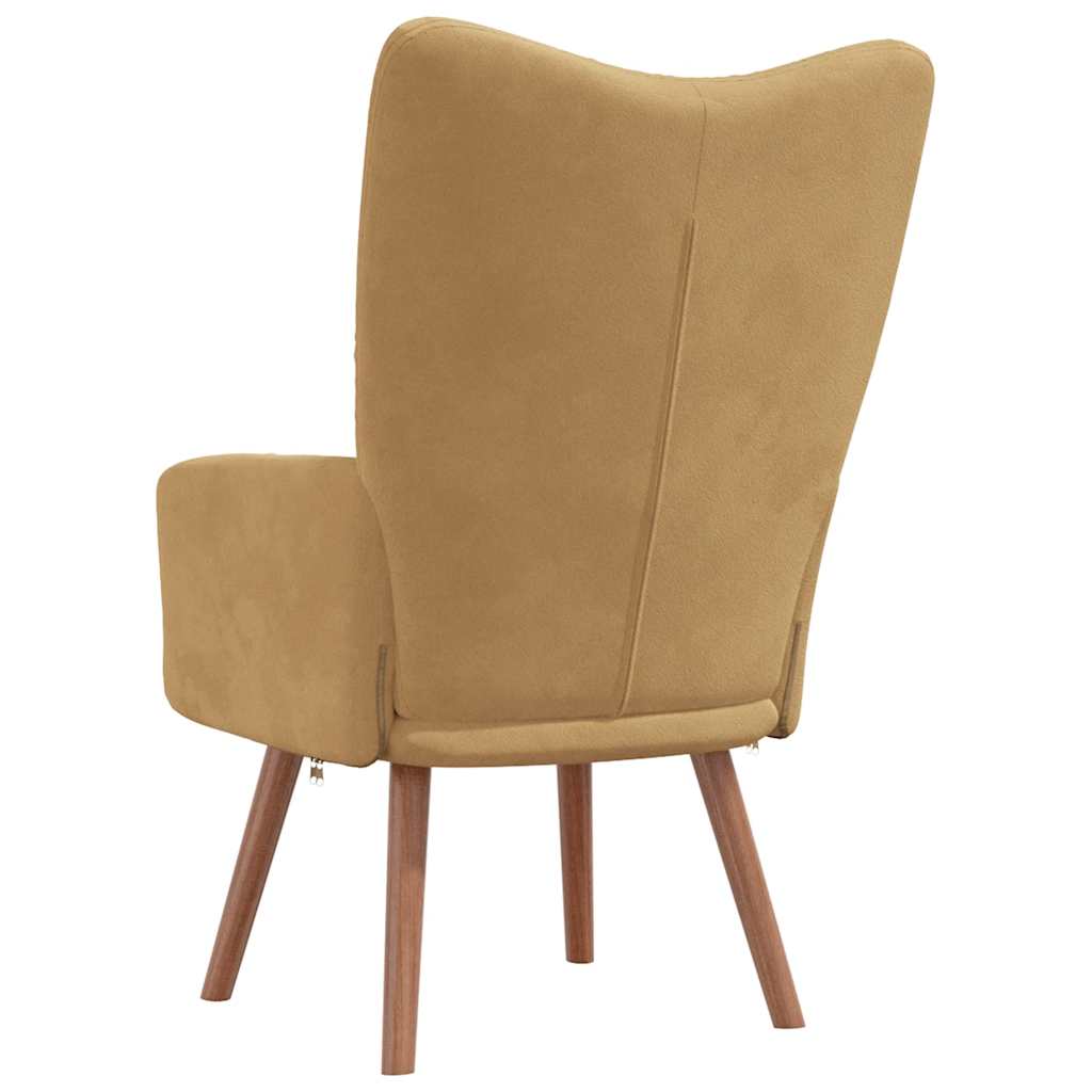 Sedia Relax Marrone in Velluto 328059