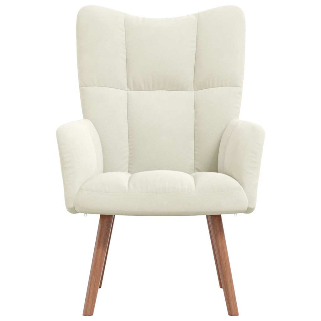 Sedia Relax Bianco Crema Velluto 328060