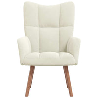 Sedia Relax Bianco Crema Velluto 328060