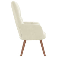 Sedia Relax Bianco Crema Velluto 328060