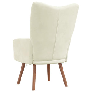 Sedia Relax Bianco Crema Velluto 328060