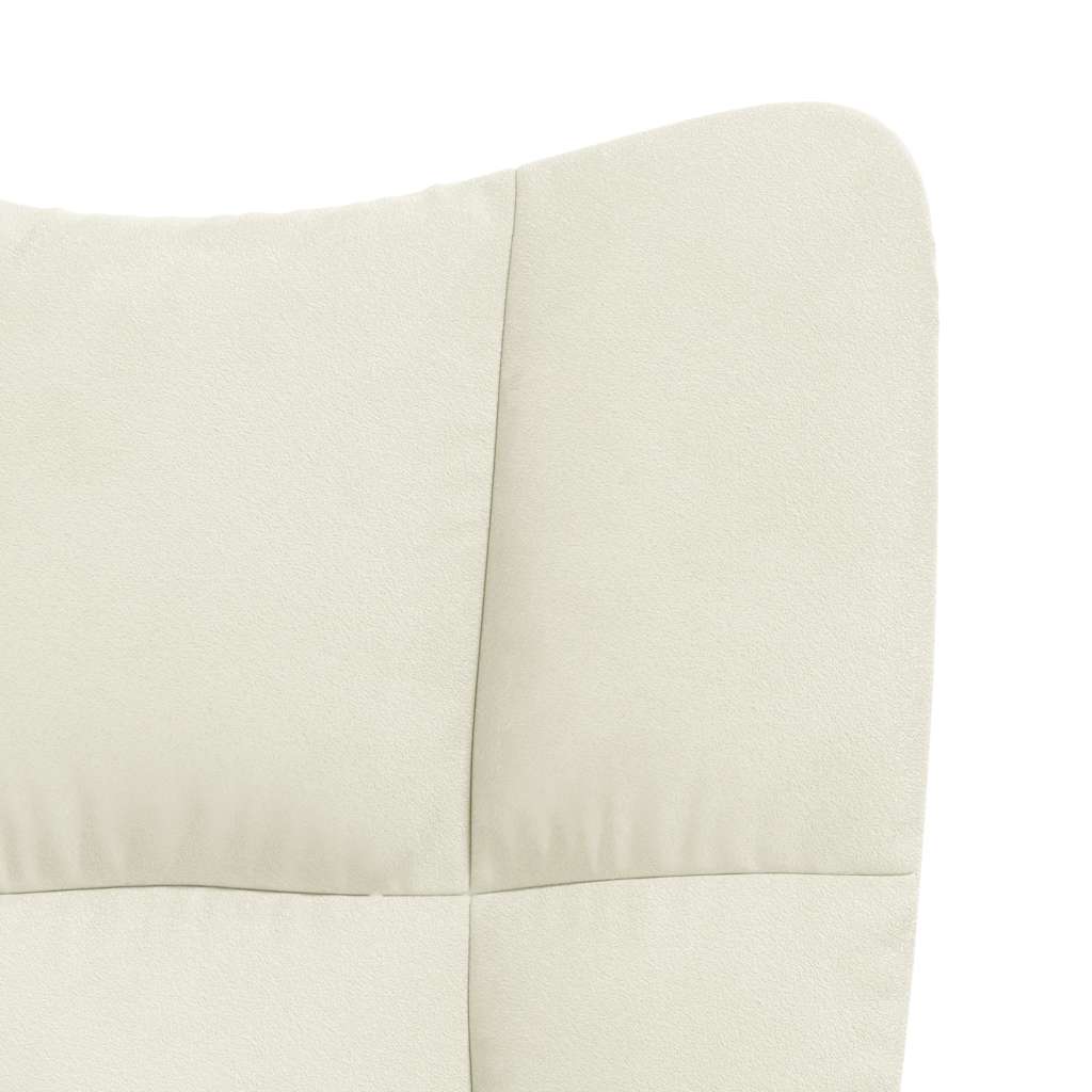 Sedia Relax Bianco Crema Velluto 328060