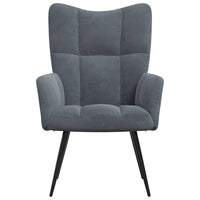 Sedia Relax Grigio Scuro in Velluto 328074