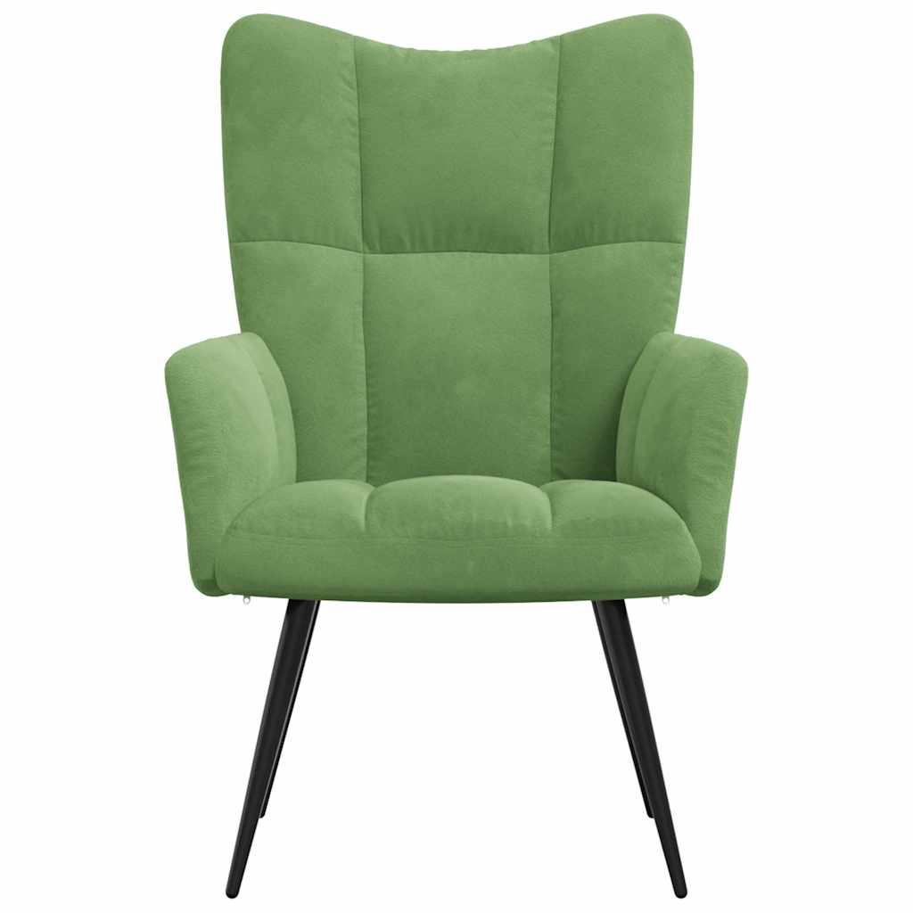 Sedia Relax Verde Chiaro in Velluto 328076