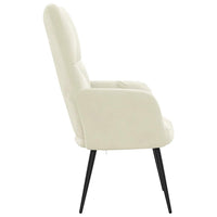 Sedia Relax Bianco Crema Velluto 328082