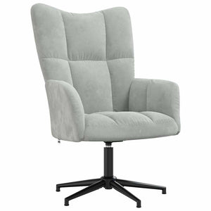 Sedia Relax Grigio Chiaro in Velluto 328095