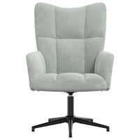 Sedia Relax Grigio Chiaro in Velluto 328095