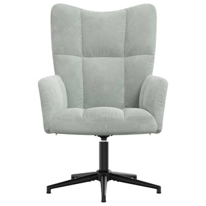Sedia Relax Grigio Chiaro in Velluto 328095