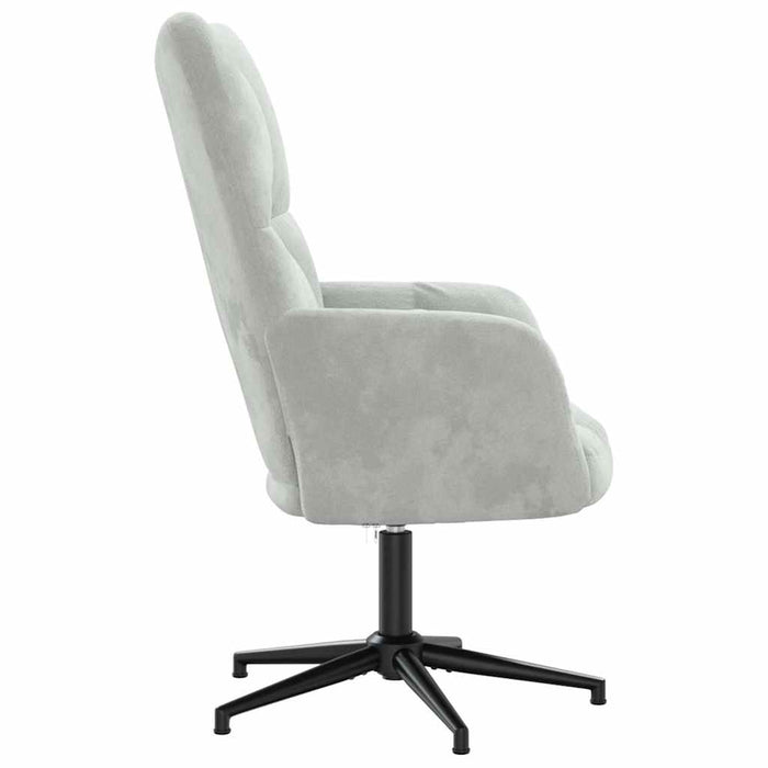 Sedia Relax Grigio Chiaro in Velluto 328095