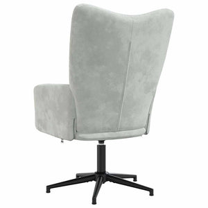 Sedia Relax Grigio Chiaro in Velluto 328095
