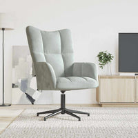 Sedia Relax Grigio Chiaro in Velluto 328095