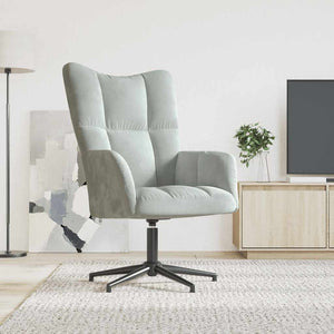 Sedia Relax Grigio Chiaro in Velluto 328095